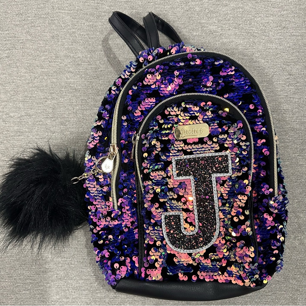 Justice Mini Back-Pack Letter J